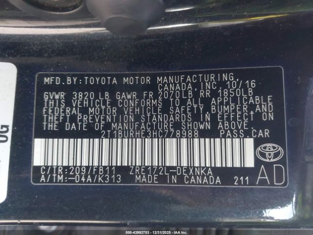 Toyota Corolla Le Image 3