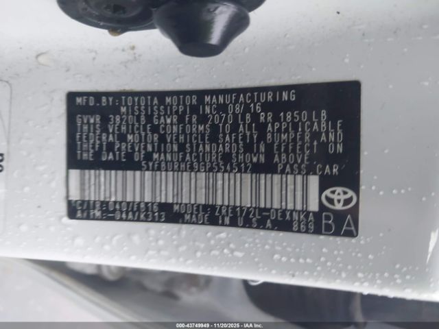 Toyota Corolla Le Image 11