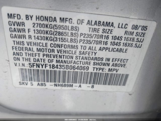 Honda Pilot Ex Image 2